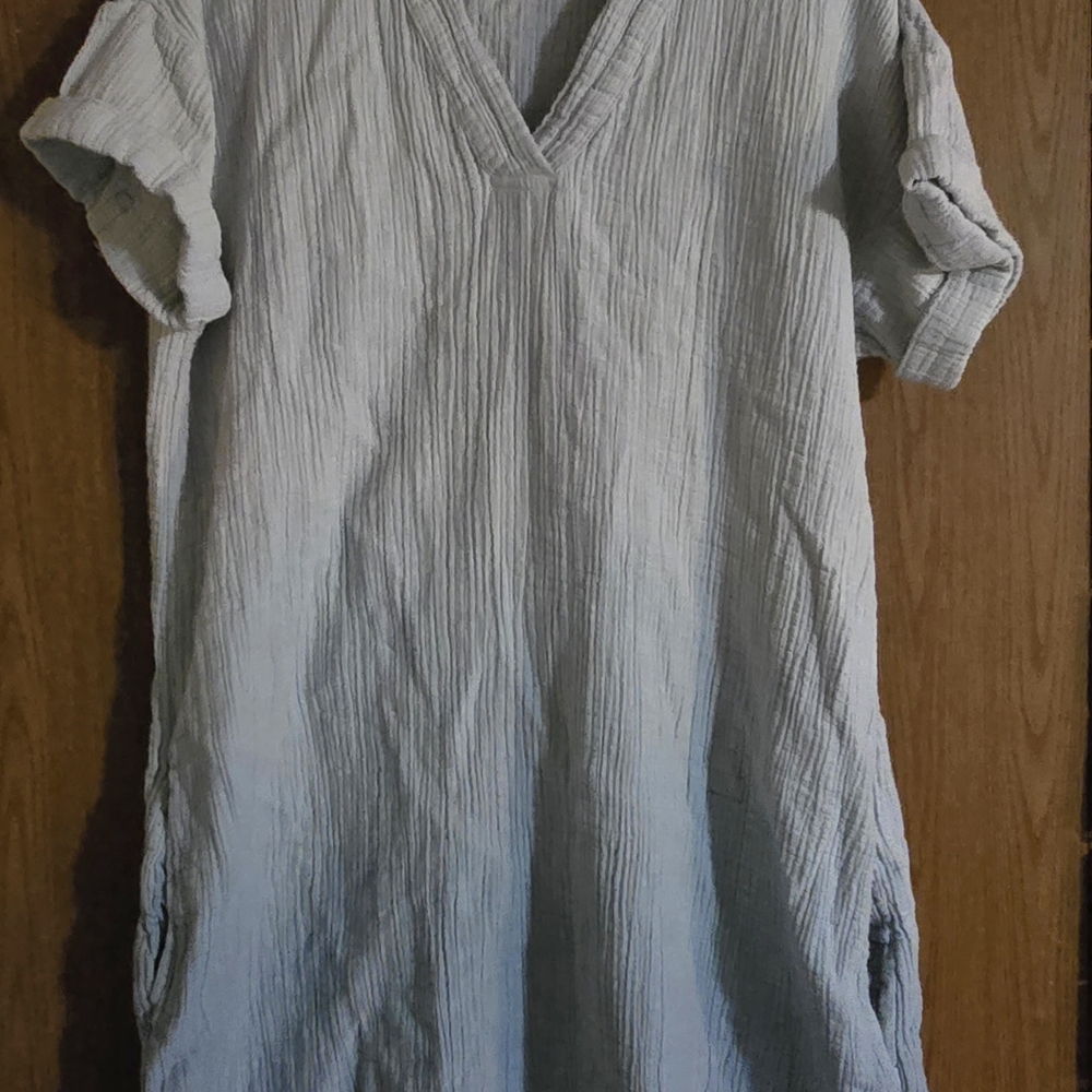 Wonderly Ombre Blue Knit Top/Dress/Cover Up